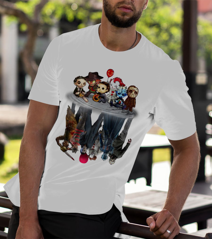 Family Is Everything Horror Icons Reflection T-Shirt
