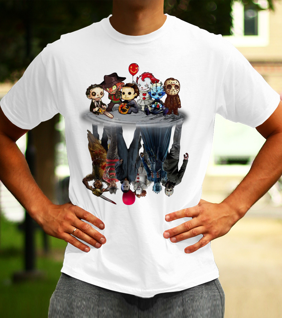 Family Is Everything Horror Icons Reflection T-Shirt