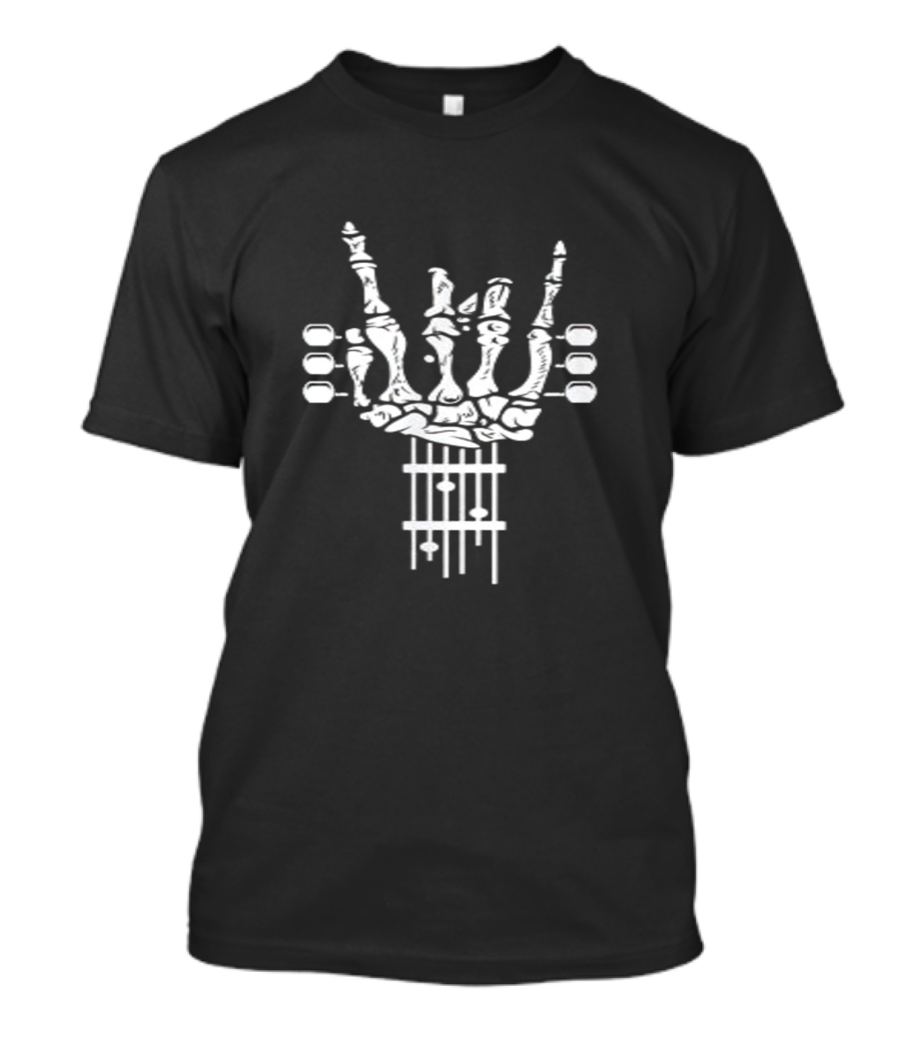 Rock And Roll Skeleton Hand Guitar Symbol For Music Lovers T-Shirt