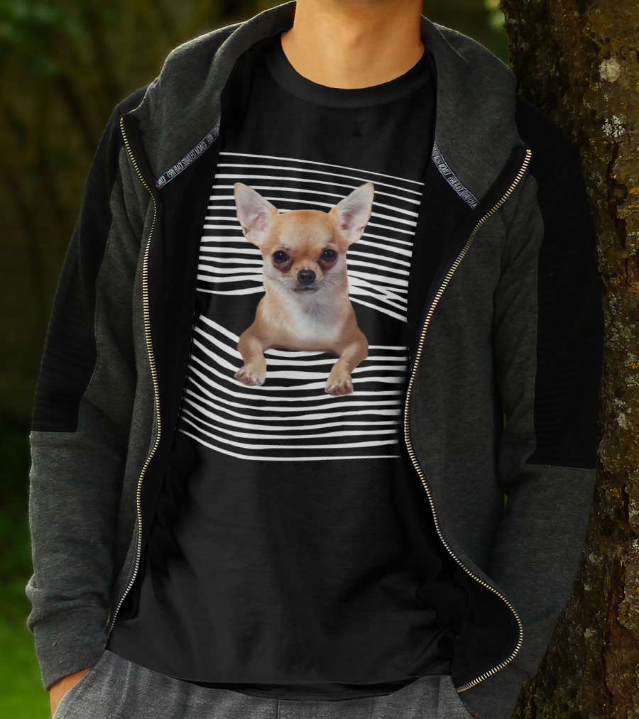 Chihuahua Optical Illusion Stripes ABCS T-Shirt