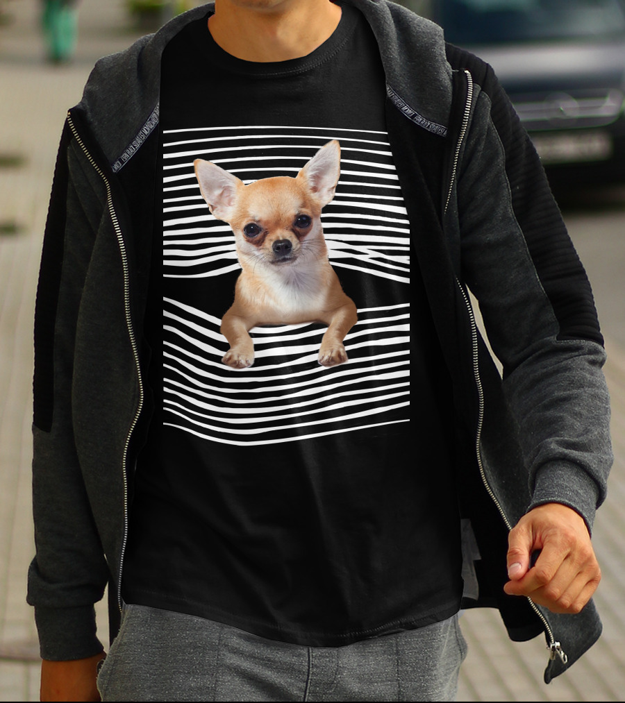 Chihuahua Optical Illusion Stripes ABCS T-Shirt