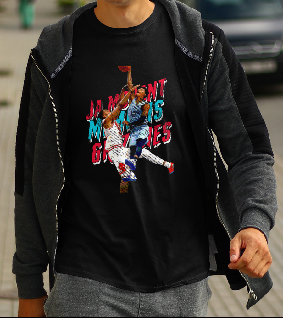Ja Morant Memphis Grizzlies Dunking Action T-Shirt