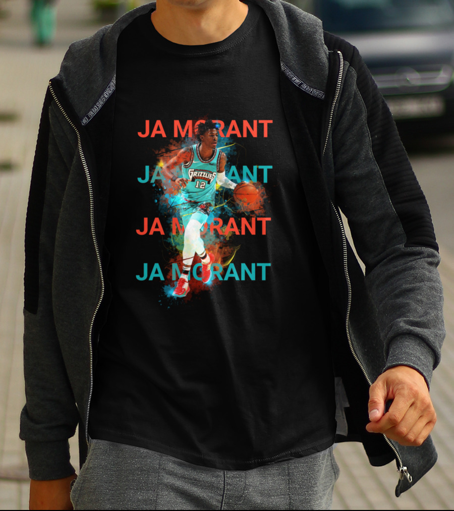 Ja Morant Grizzlies Basketball Dynamic Action T-Shirt