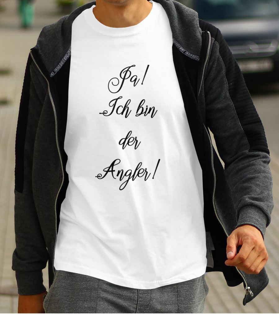Ja Ich Bin Der Angler Enthusiastischer Humor T-Shirt