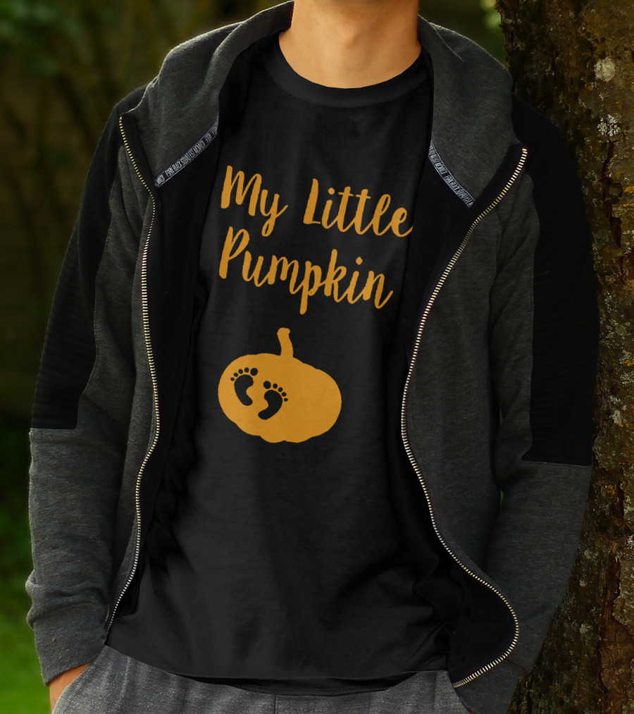 My Little Pumpkin Baby Footprints T-Shirt