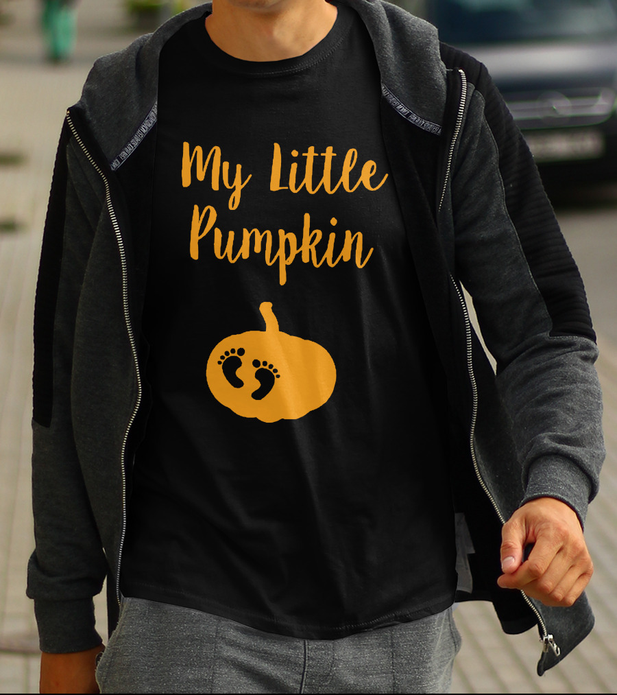 My Little Pumpkin Baby Footprints T-Shirt
