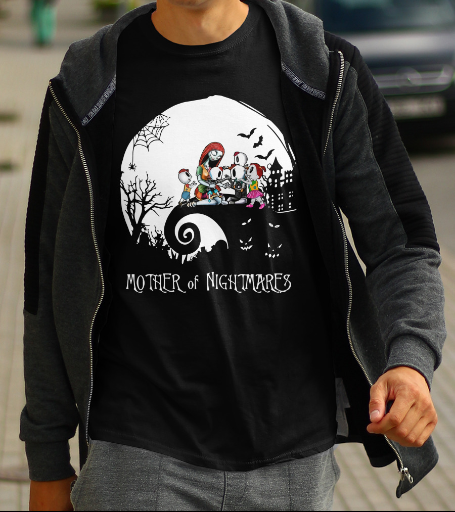 Mother Of Nightmares Halloween Family Moon Scene T-Shirt
