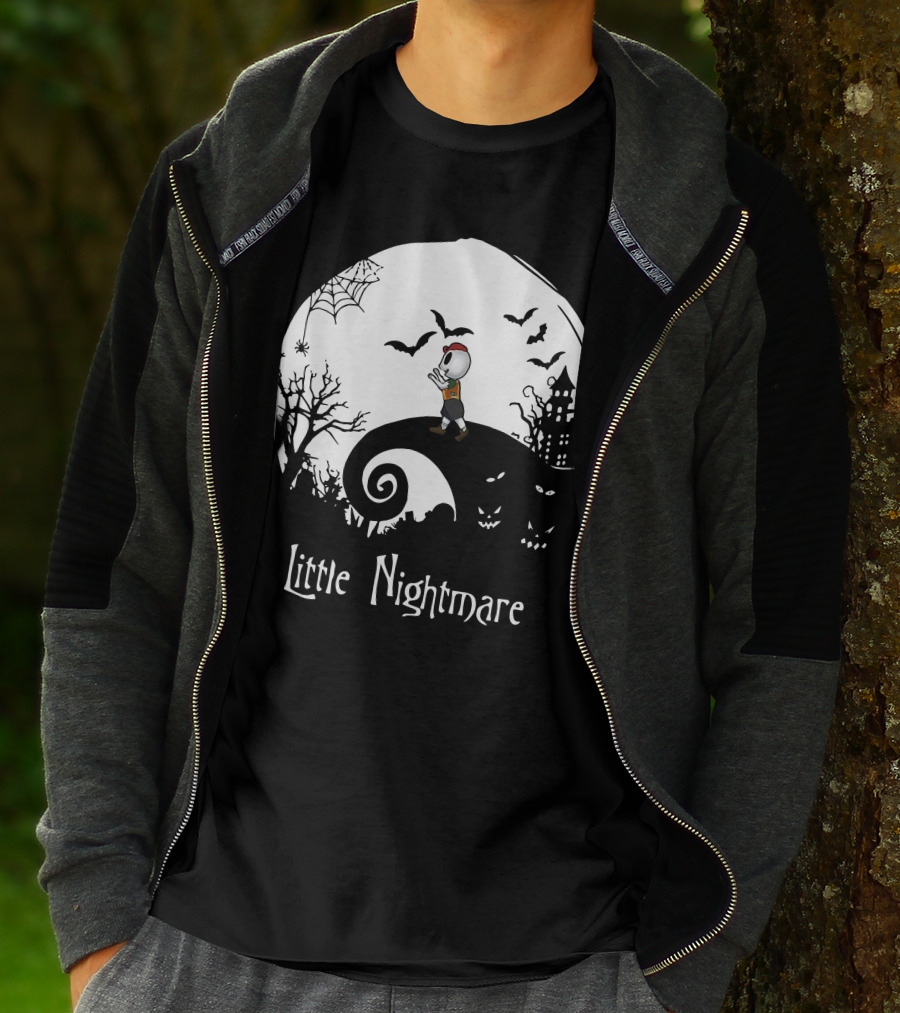 Little Nightmare Boy Halloween Spooky Scene T-Shirt