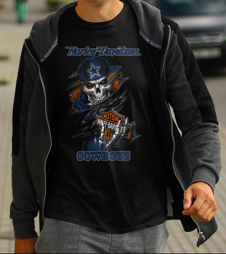 Harley Davidson Cowboys Skull With Star Cap 202010 T-Shirt