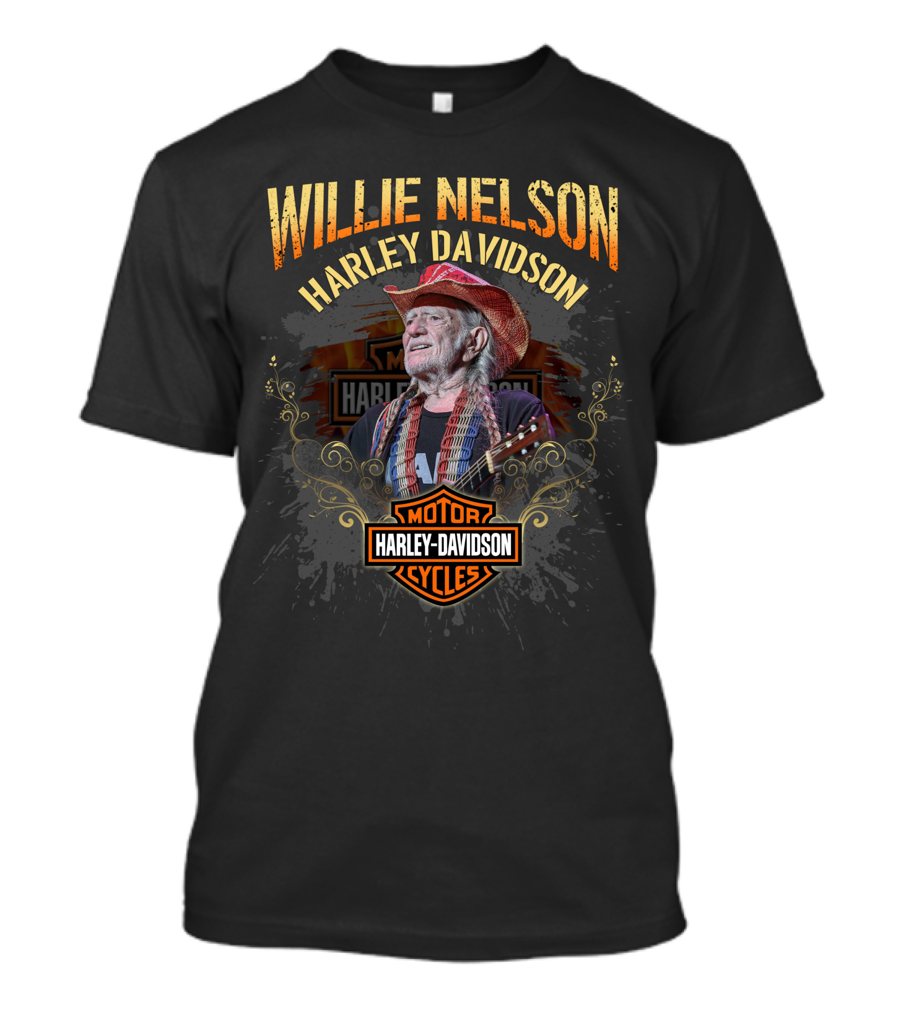 Willie Nelson Harley Davidson Motor Cycles 0224 Hd T-Shirt