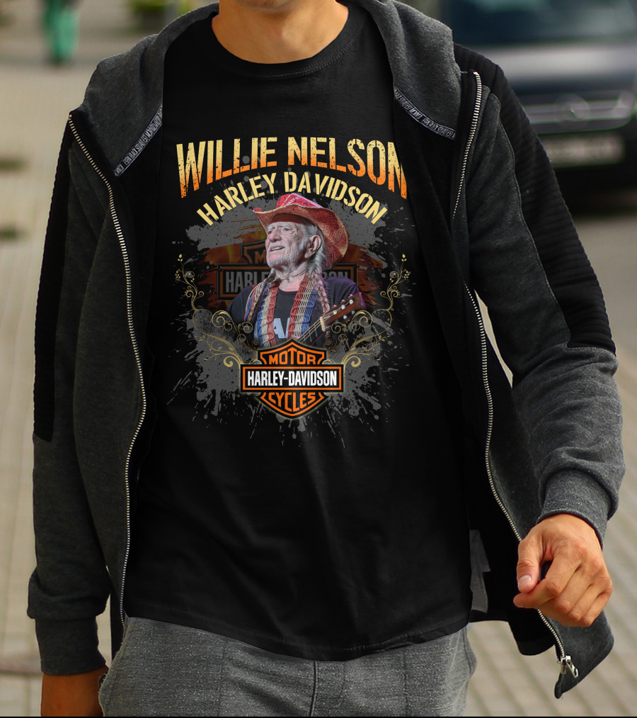 Willie Nelson Harley Davidson Motor Cycles 0224 Hd T-Shirt