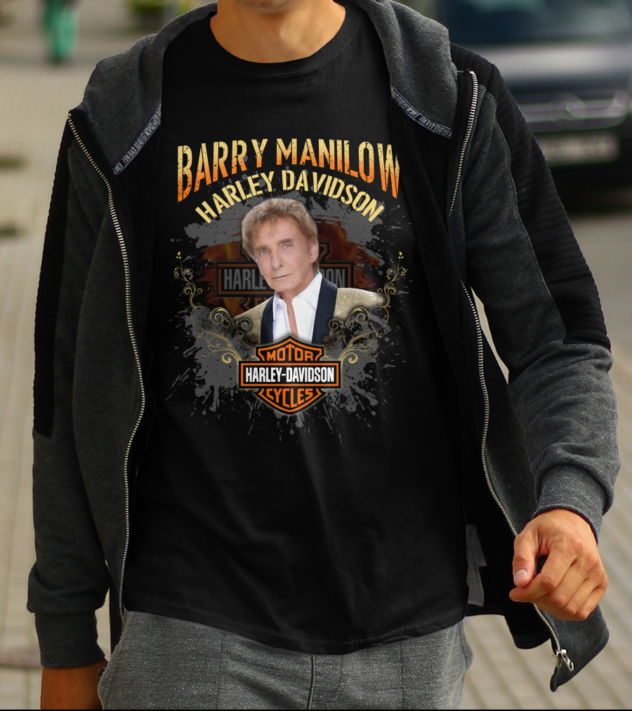 Barry Manilow Harley Davidson Motor Cycles T-Shirt