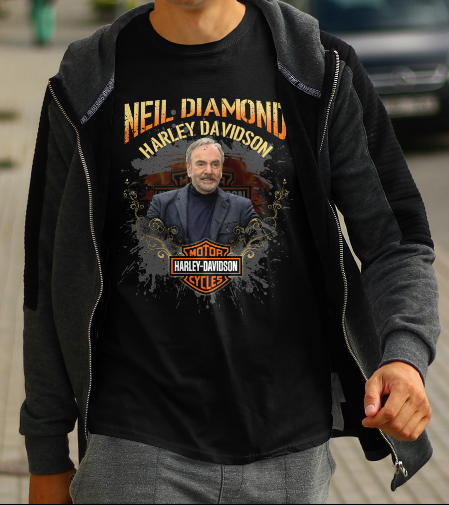 Neil Diamond Harley Davidson Motor Cycles T-Shirt
