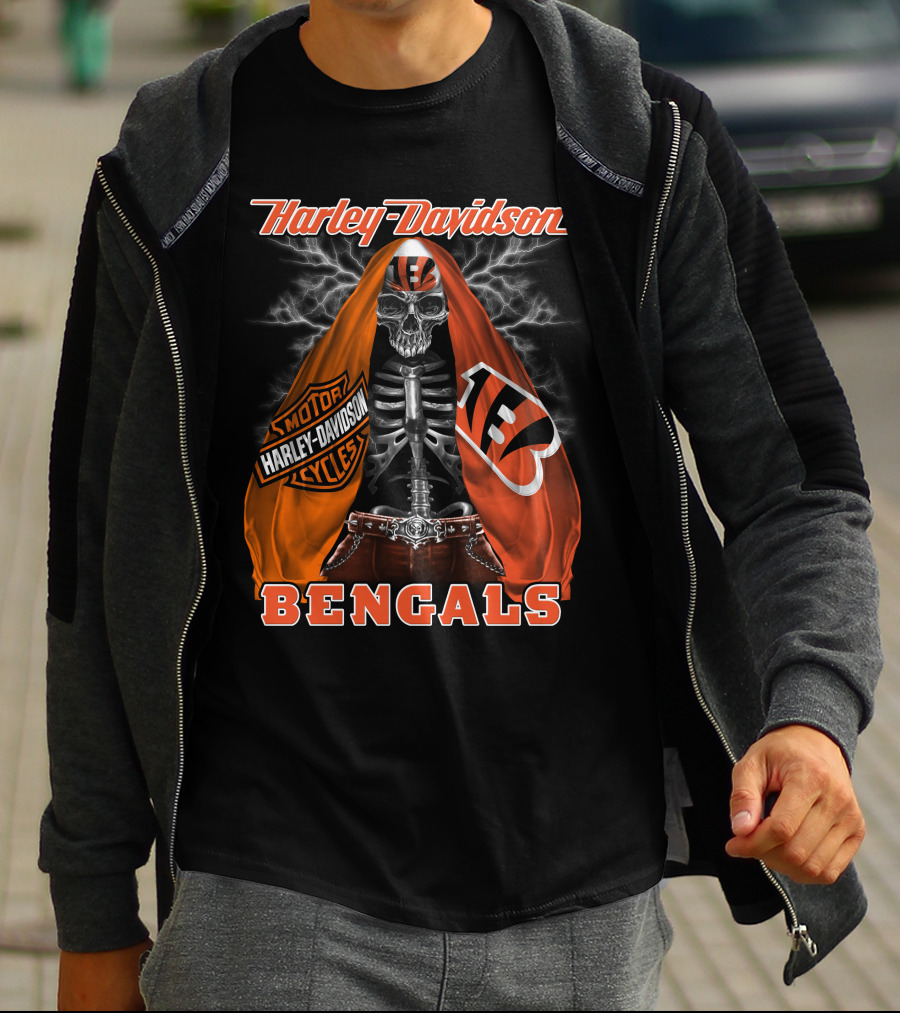 Harley Davidson Motorcycles Bengals Hd0903 Cincinnati T-Shirt