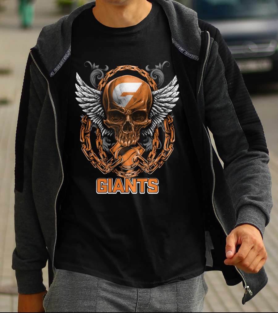 GIANTS Skull Wings Chains T-Shirt