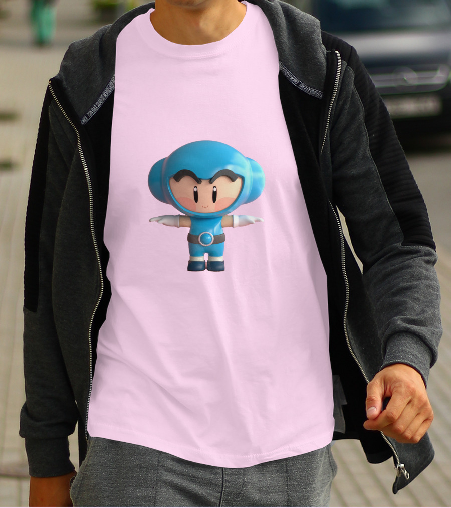 Crazy Arcade Dao Cute Character Blue T-Shirt