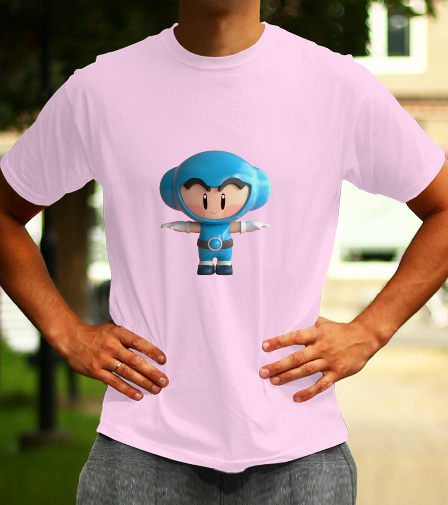 Crazy Arcade Dao Cute Character Blue T-Shirt