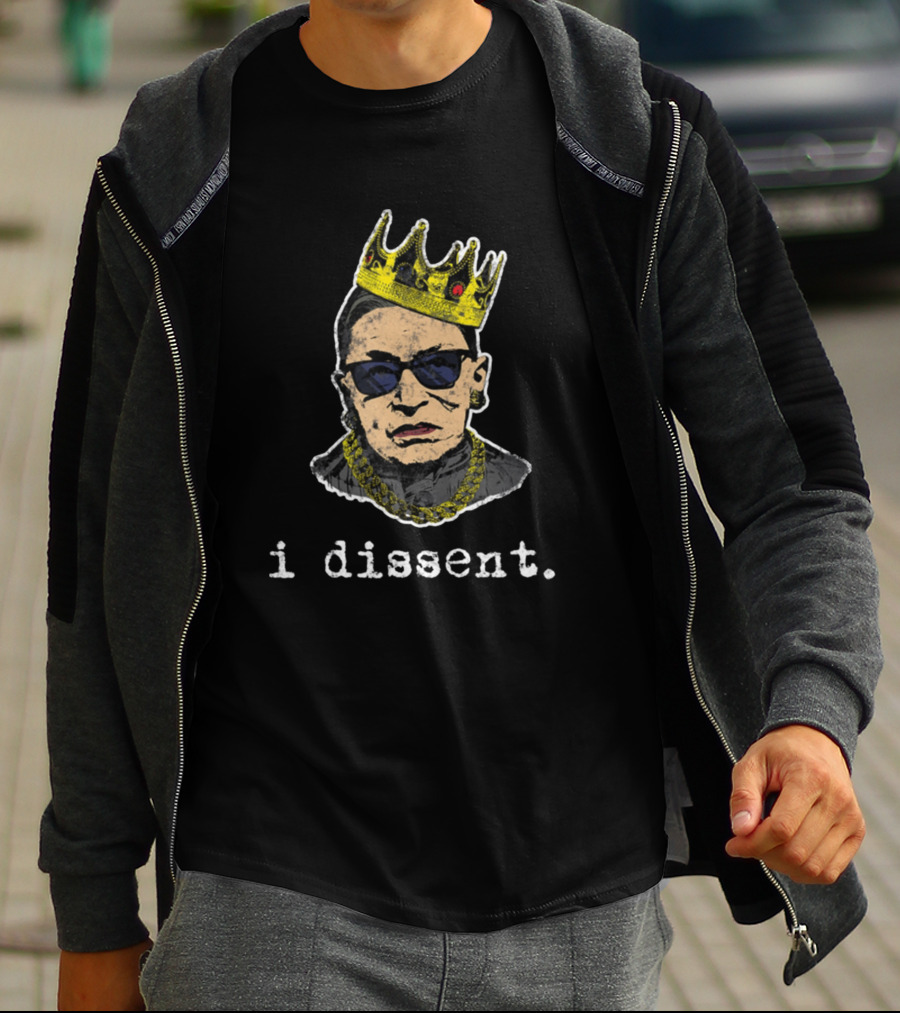 I Dissent Ruth Bader Ginsburg Crowned Portrait RBG T-Shirt