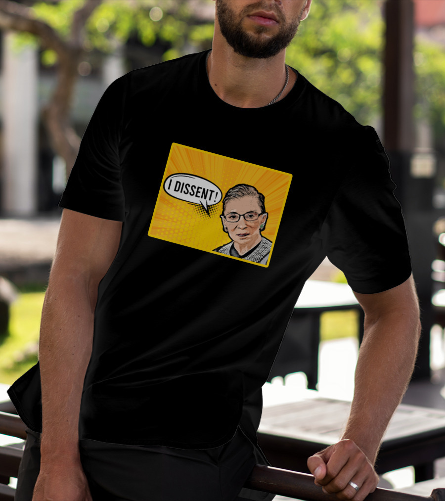 I Dissent Ruth Bader Ginsburg Yellow Pop T-Shirt