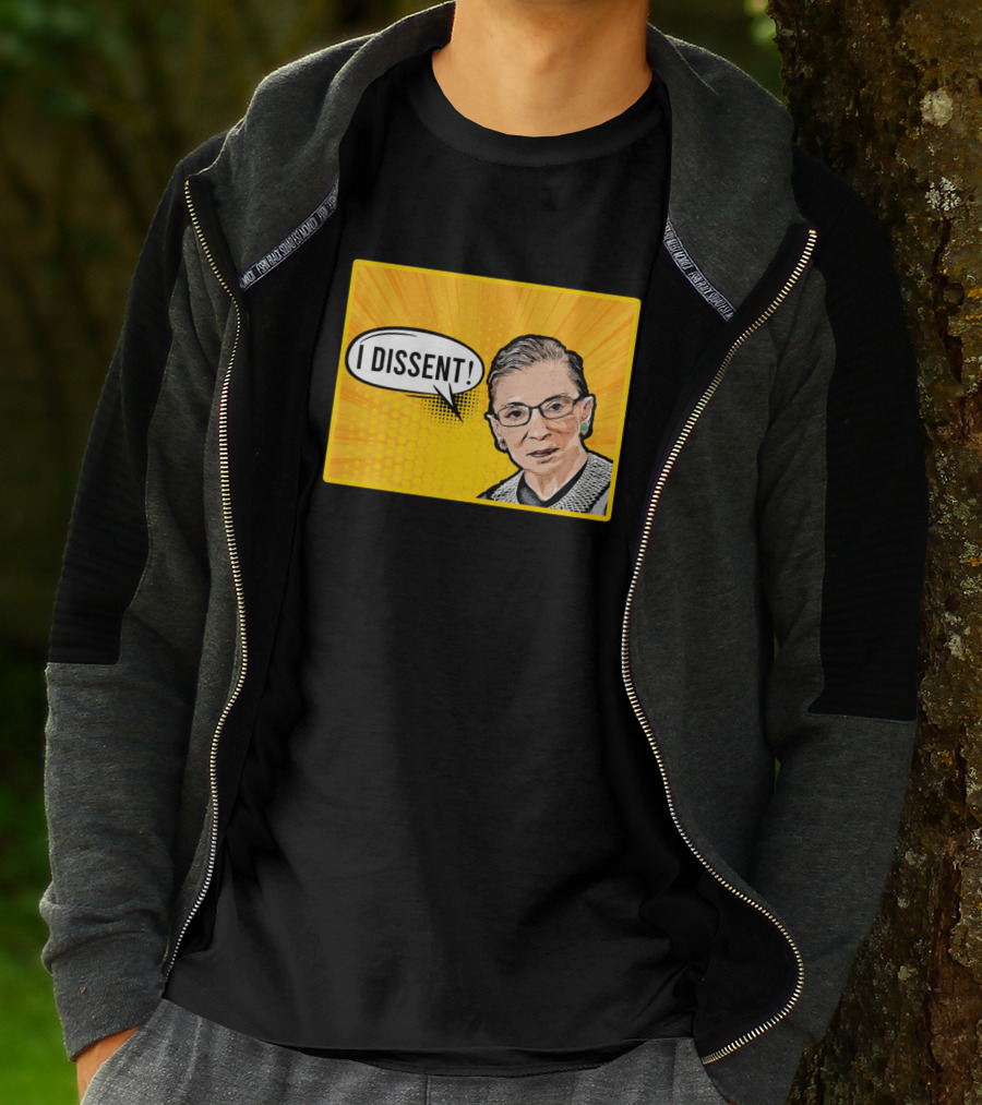 I Dissent Ruth Bader Ginsburg Yellow Pop T-Shirt