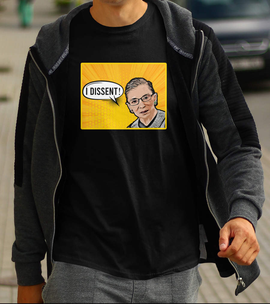 I Dissent Ruth Bader Ginsburg Yellow Pop T-Shirt
