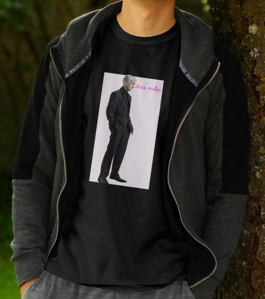 Draco Malfoy Fan Black Suit T-Shirt
