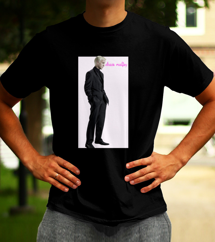 Draco Malfoy Fan Black Suit T-Shirt
