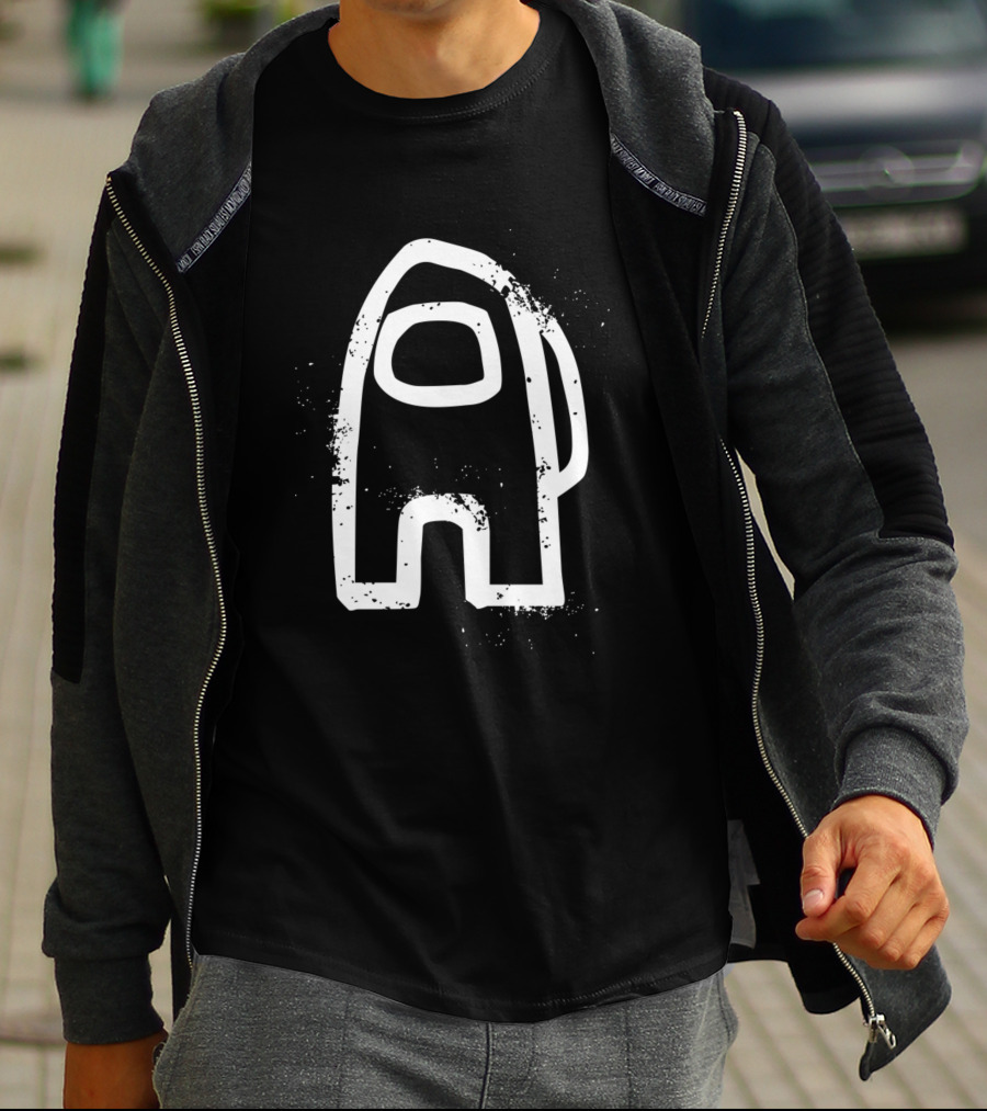 Among Crack Impostor Crewmate Sketch T-Shirt