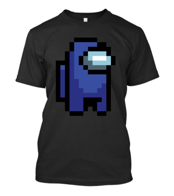Among Us Blue Crewmate Pixel T-Shirt
