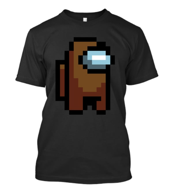 Among Us Crewmate Brown Pixel Character T-Shirt