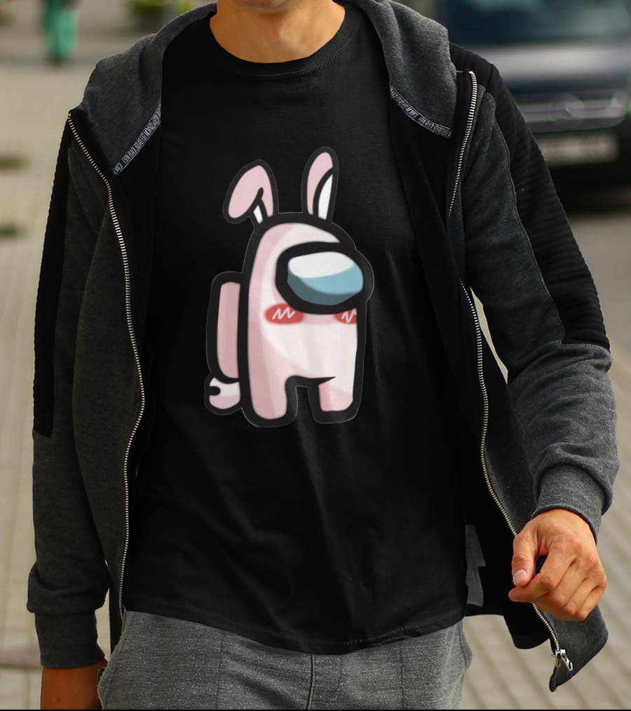 Among Us Bunny Costume Blush Fanart T-Shirt