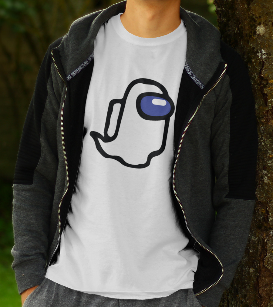 Among Us Ghost Character Minimalist T-Shirt