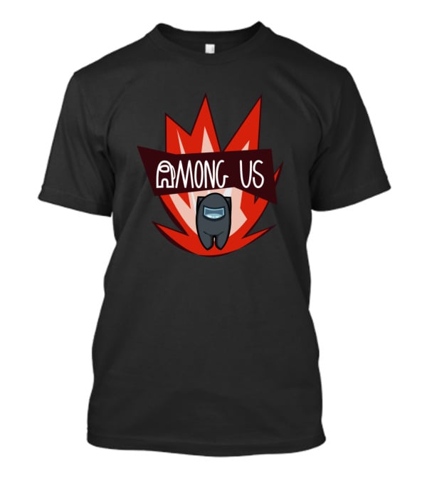 Among Us Gray Crewmate Exploding Background T-Shirt