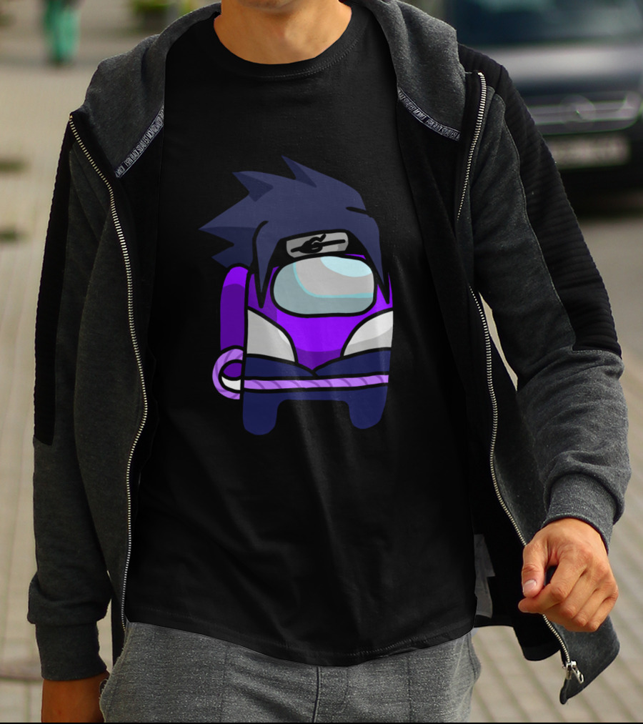 Among Us Ninja Sasuke Crossover Purple Crewmate Warrior T-Shirt