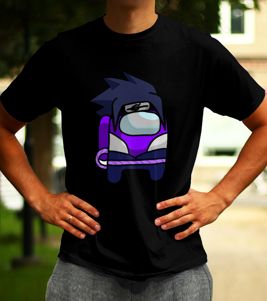 Among Us Ninja Sasuke Crossover Purple Crewmate Warrior T-Shirt