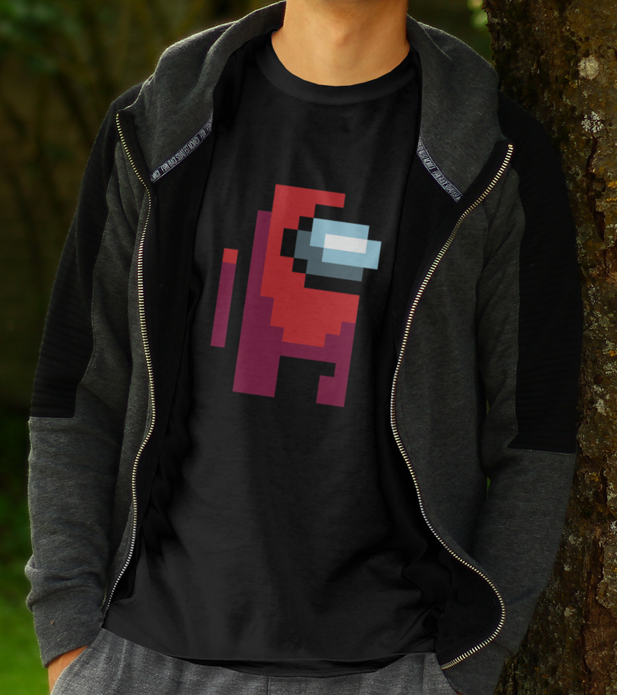 Among Us Red Crewmate Pixel T-Shirt