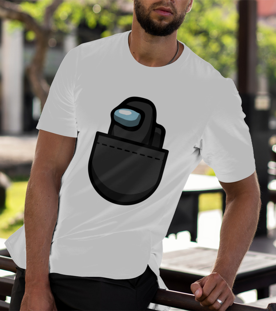 Black Crewmate Among Us Pocket T-Shirt
