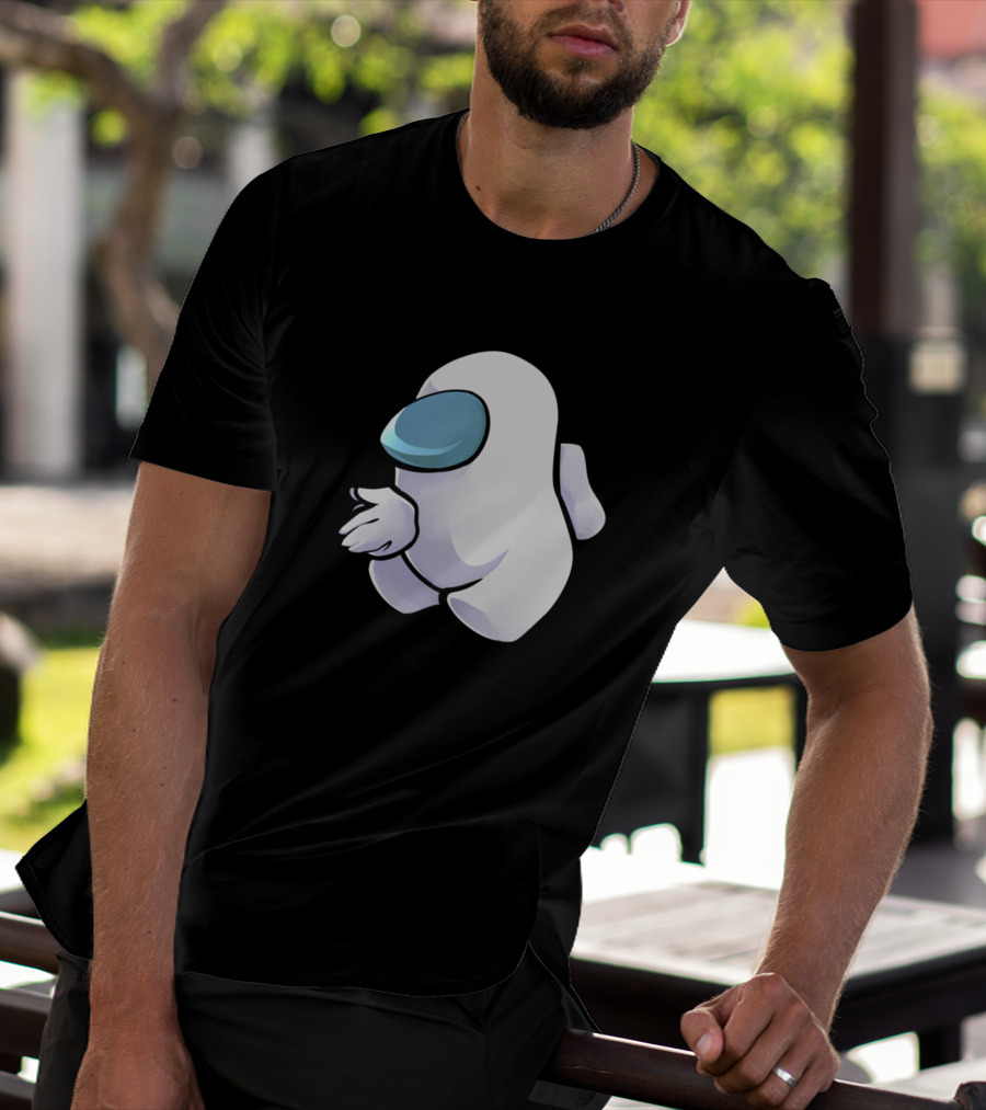 Sus White Among Us Character Crewmate T-Shirt