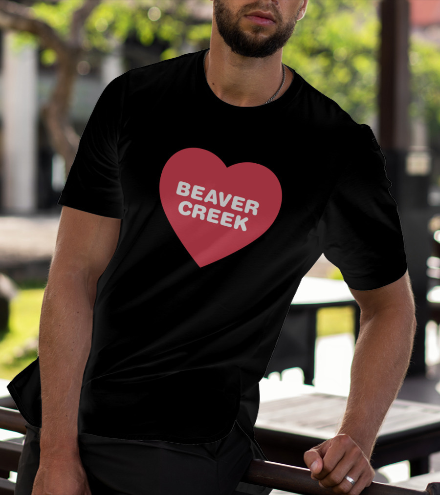 Beaver Creek Red Heart Bold Font T-Shirt