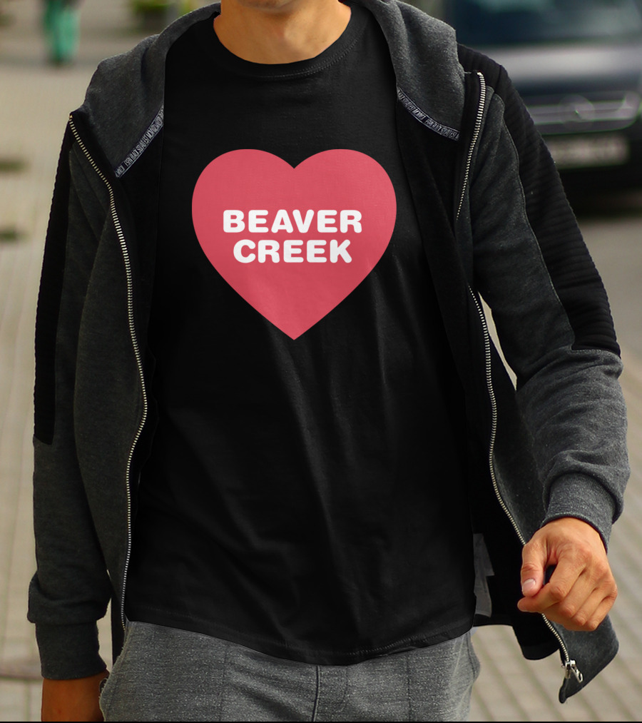 Beaver Creek Red Heart Bold Font T-Shirt