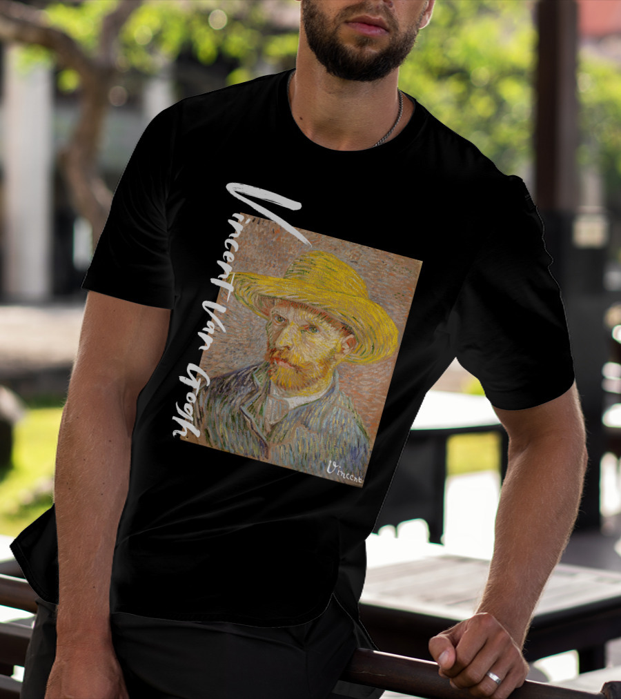 Vincent Van Gogh Self Portrait With Straw Hat Vincent T-Shirt