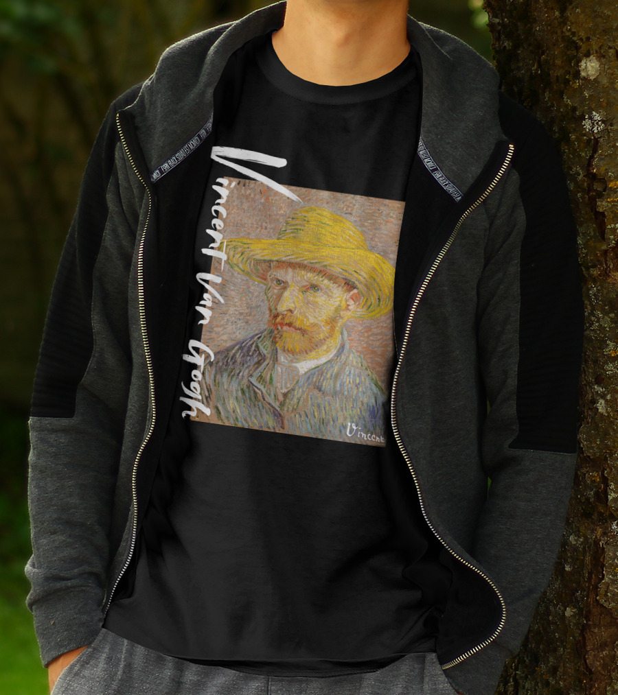 Vincent Van Gogh Self Portrait With Straw Hat Vincent T-Shirt