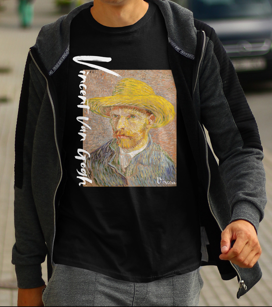 Vincent Van Gogh Self Portrait With Straw Hat Vincent T-Shirt