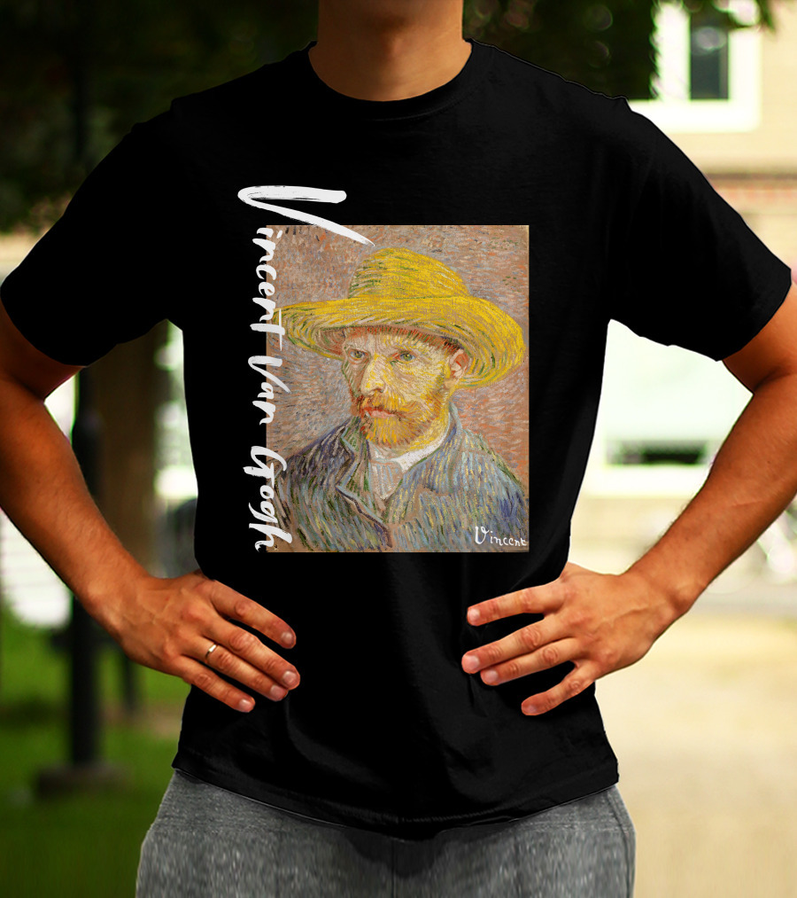 Vincent Van Gogh Self Portrait With Straw Hat Vincent T-Shirt