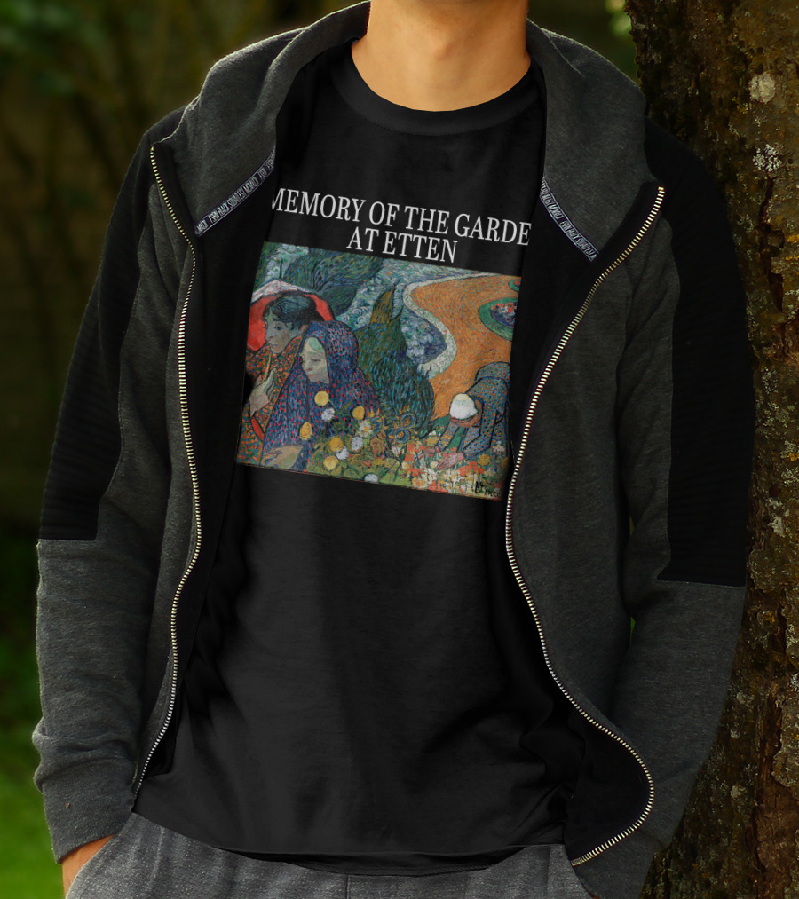 Memory Of The Garden At Etten Vincent Van Gogh Patterned Floral Scene T-Shirt