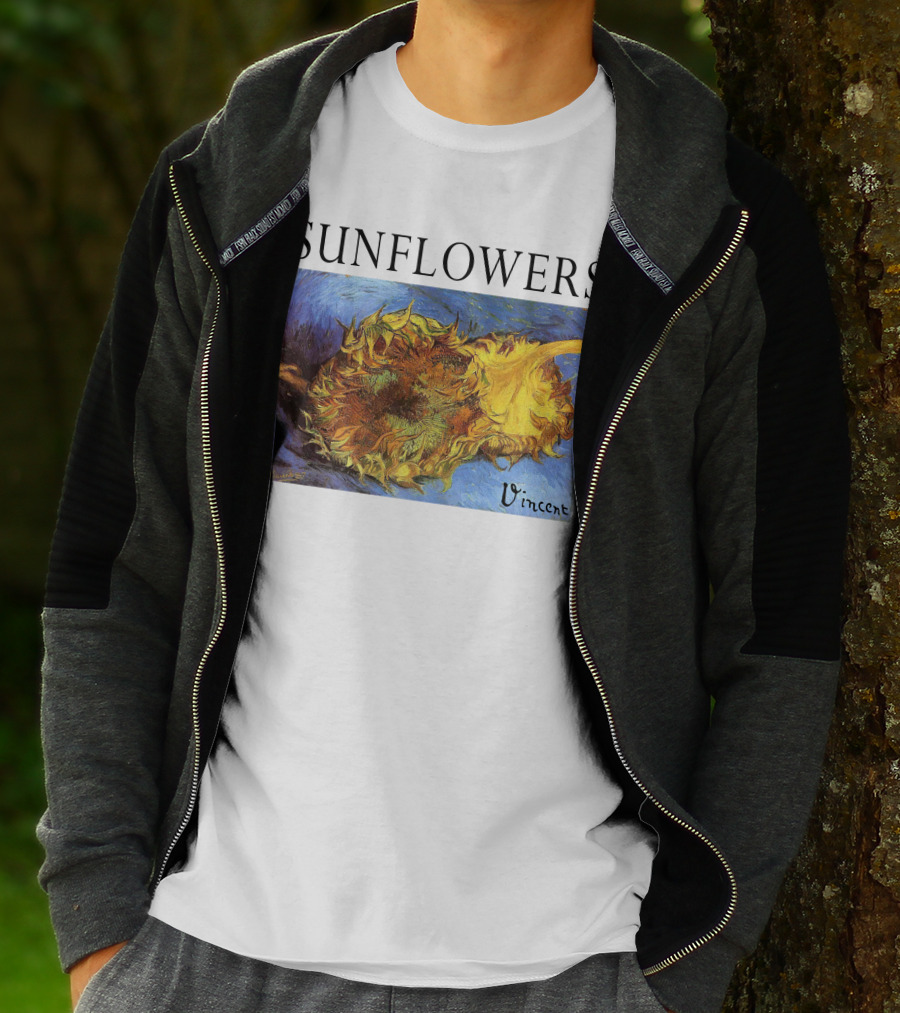 Sunflowers Vincent Van Gogh Painting Vincent Signature T-Shirt