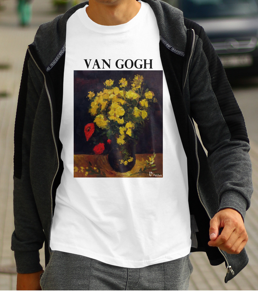 Van Gogh Flowers Red And Yellow Bouquet Vincent T-Shirt
