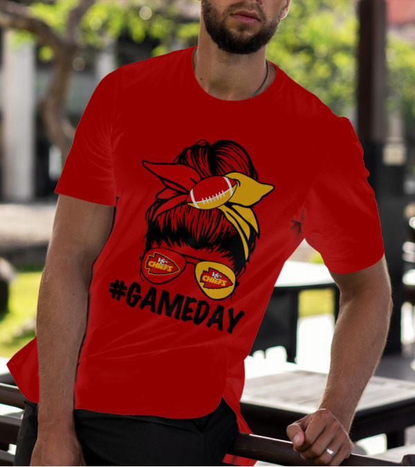 Kansas City Chiefs Game Day Eyewear And Headscarf Style Football Fan Accessory T-Shirt