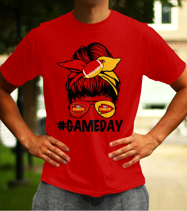 Kansas City Chiefs Game Day Eyewear And Headscarf Style Football Fan Accessory T-Shirt