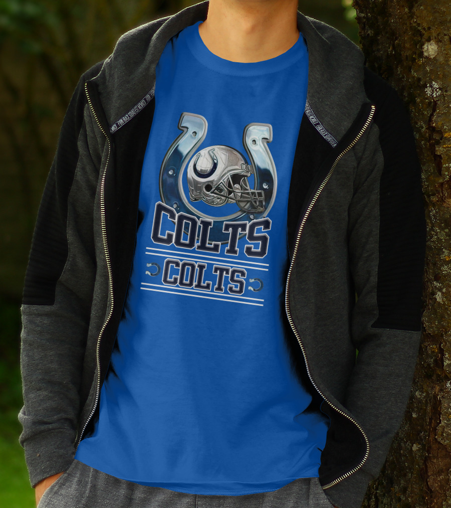 Colts Horseshoe Helmet Indianapolis Colts Colts T-Shirt